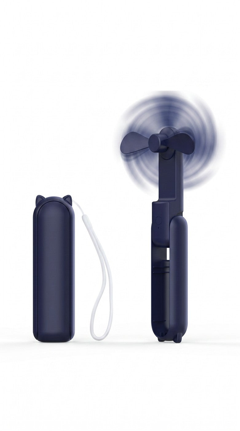 Ventilateur de Poche Pliable — Bleu Marine