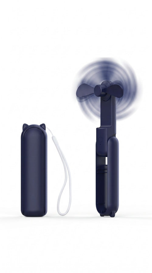 Ventilateur de Poche Pliable — Batterie Externe 2-en-1