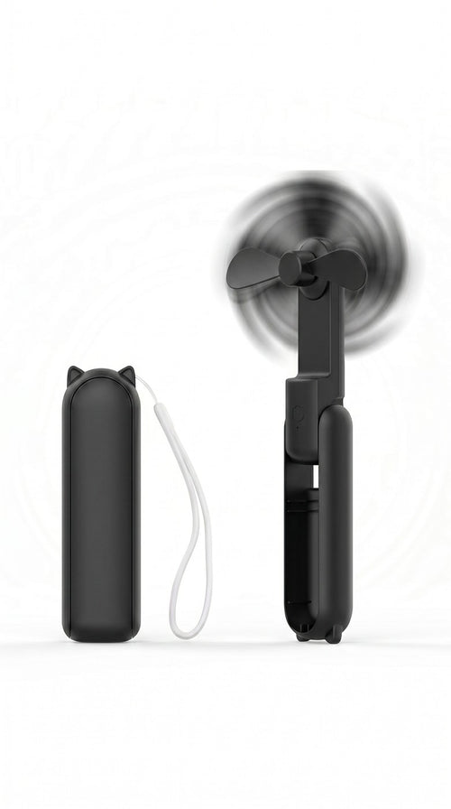 Ventilateur de Poche Pliable — Batterie Externe 2-en-1